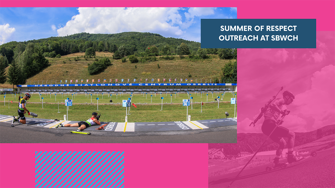 Summer of Respect outreach at the Summer Biathlon World Championships